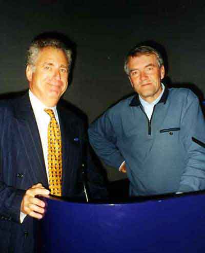 Executive director for The Planetary Society Louis D. Friedman og Tycho Brahe Planetariums direktør Bjørn Franck Jørgensen
